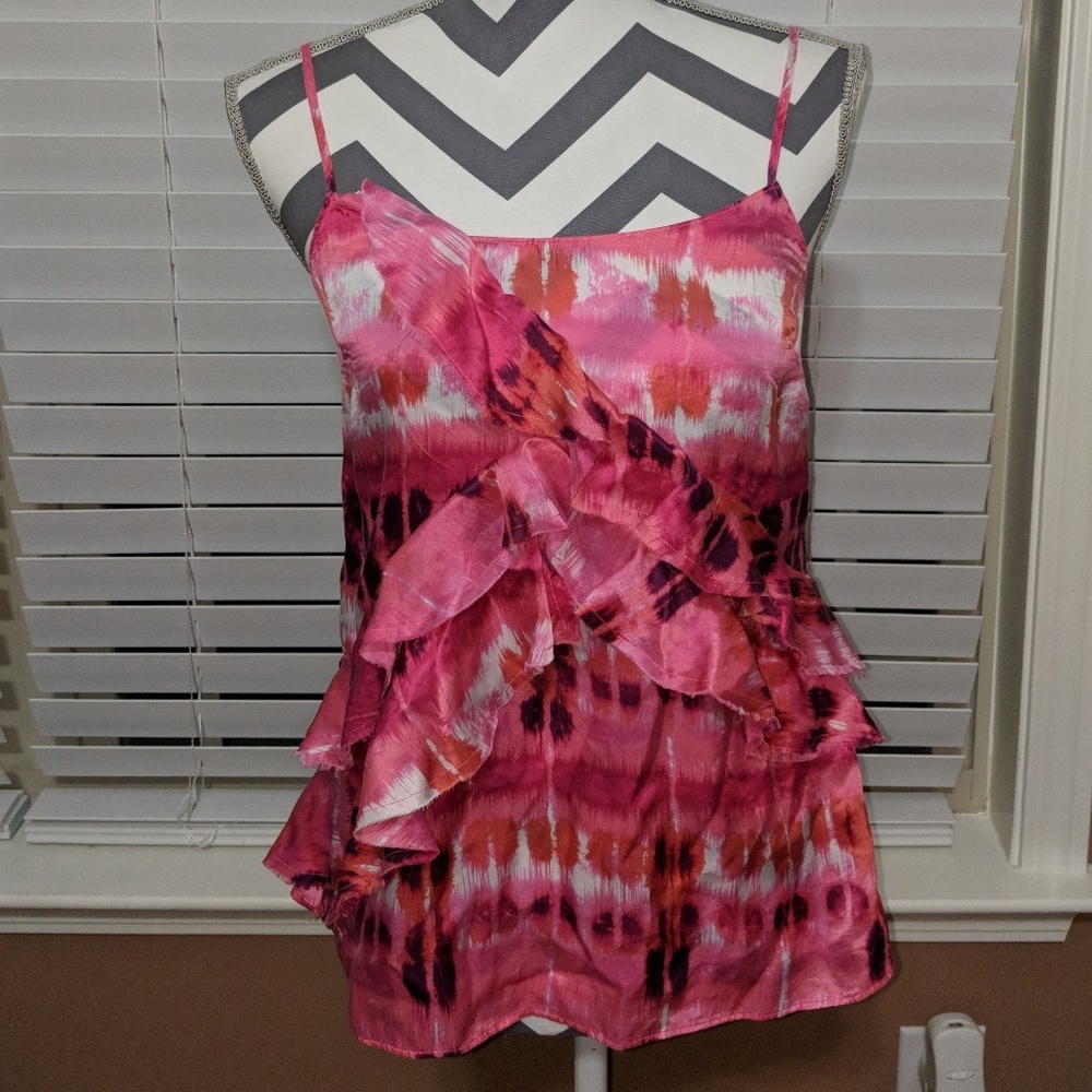 ✨Banana Republic✨ fringed silk top
